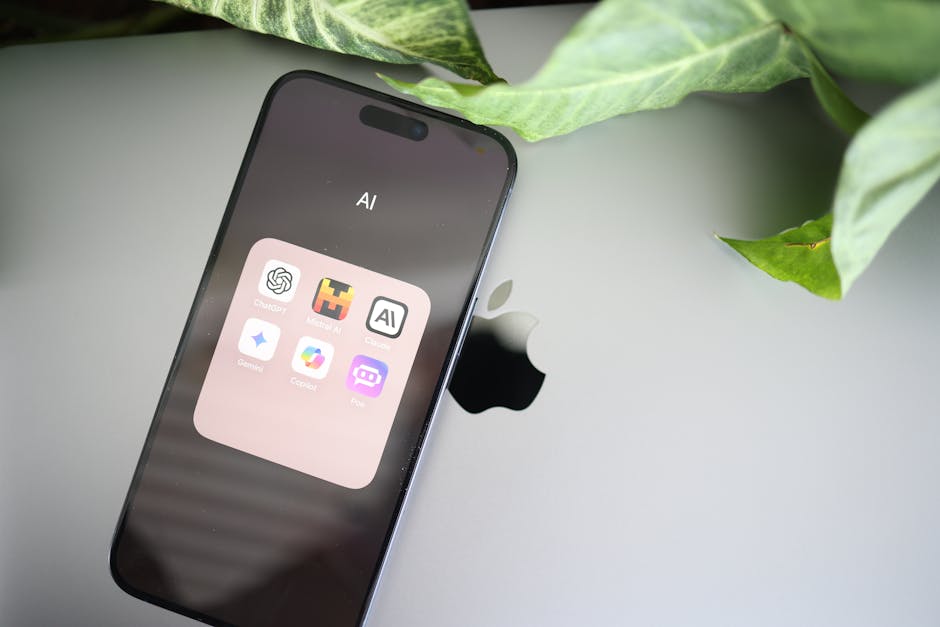 smartfon z aplikacjami AI